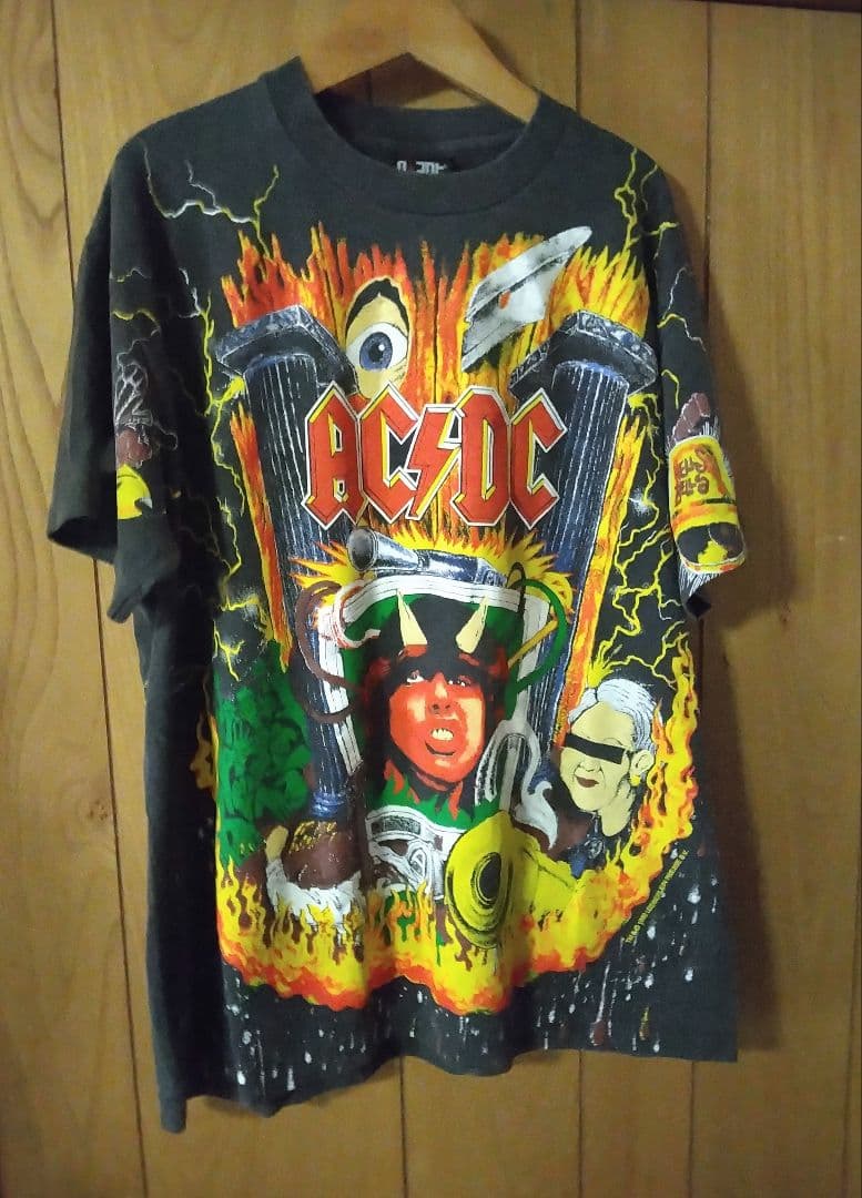 AC/DC Tシャツ L ブラック ROCK giant