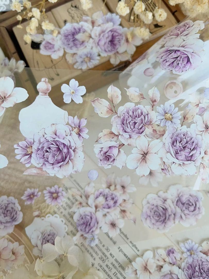 ⭐️SALE⭐️壹洱原创《暮山紫》海外マスキングテープ　マステ 【1933】