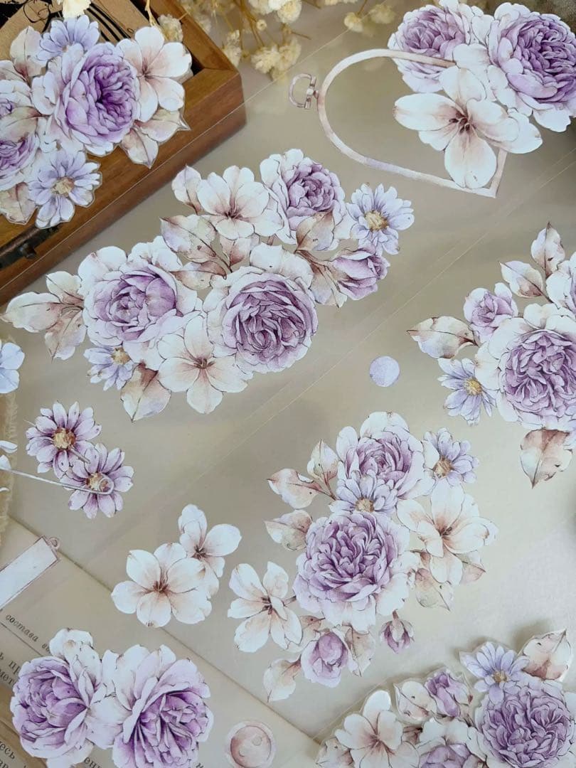 ⭐️SALE⭐️壹洱原创《暮山紫》海外マスキングテープ　マステ 【1933】