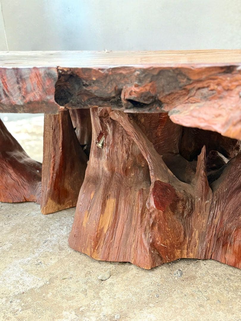 【一枚板】天然Redwoodローテーブル@米国$3900で購入