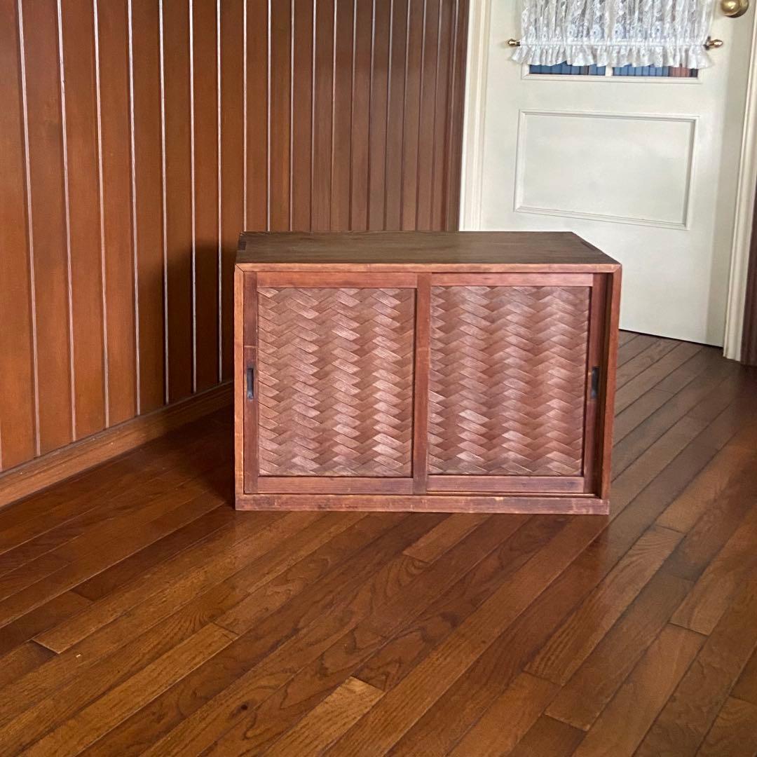 mini様✴︎ 網代編み　時代家具　茶道具棚　アンティーク家具　お茶室に　照明