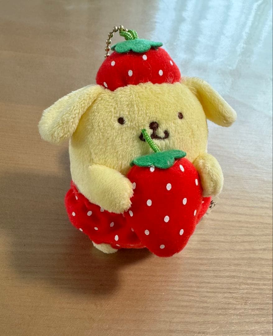 ポムポムプリンカフェ【限定品】ポムポムプリン　いちごマスコット（即日発送）
