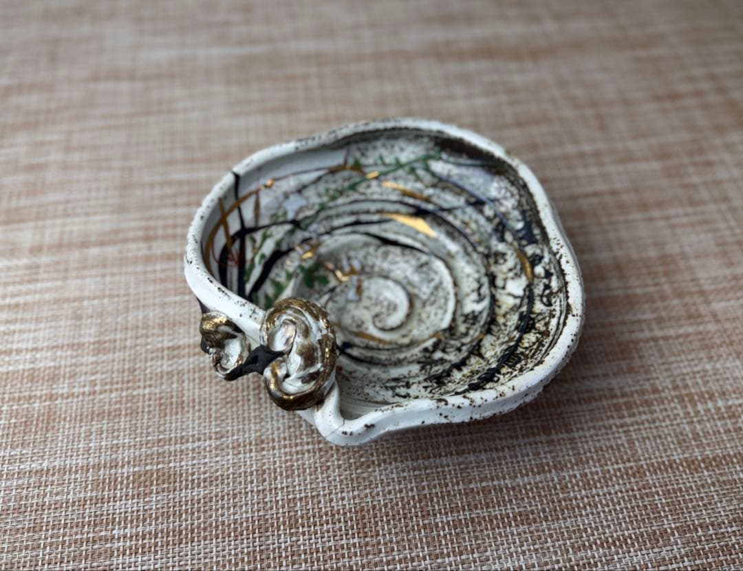 霊芝蘭漢詩　鉢　甚平銘　明治九年　菓子器　茶道具