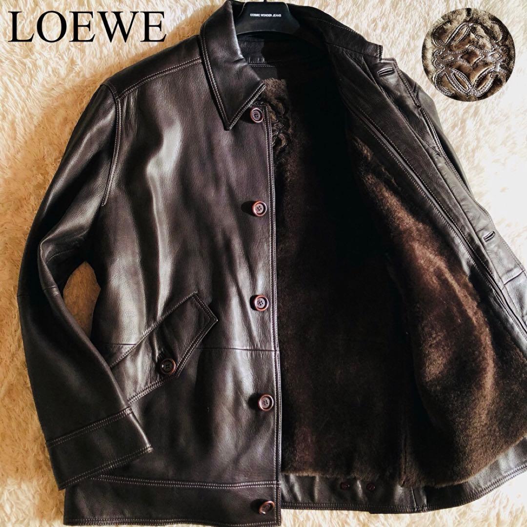 希少モデル✨専用　ロエベ ナッパレザージャケット 羊革 ライナー ブラウン 50