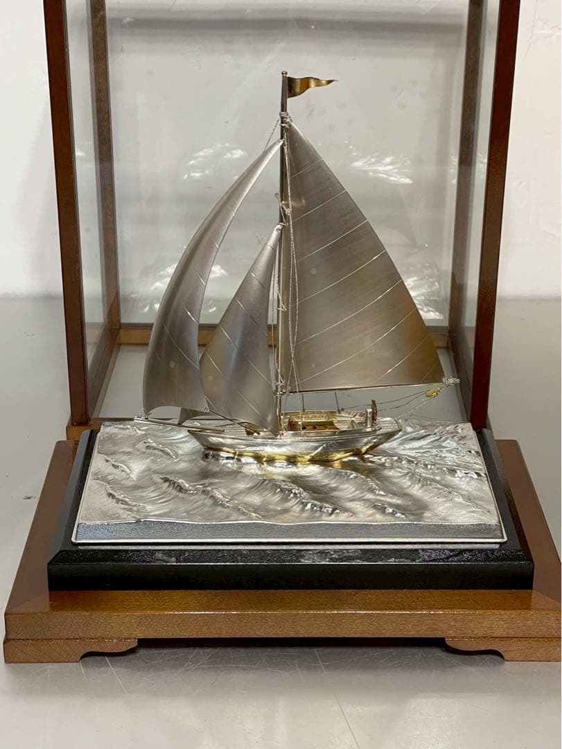 【極美品】武比古 TAKEHIKO 銀製 置物 帆船 ヨット SILVER970