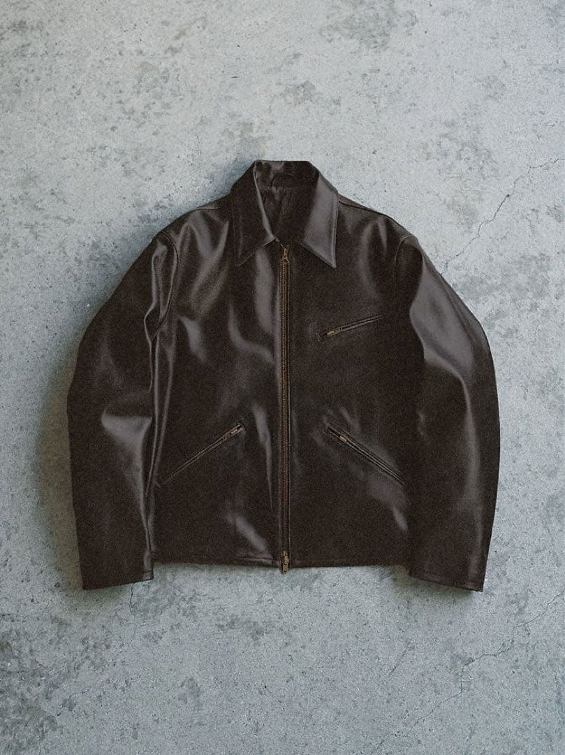 LIDMN VINTAGE WASHED LEATHER ZIP Sサイズ