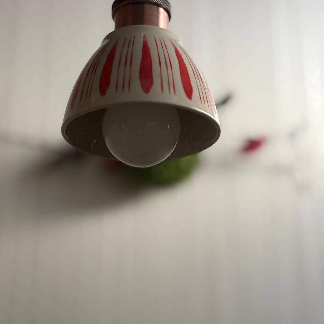 逆さ ペンダントライト　おしゃれ照明　ハンドメイド　縦縞　シーリング　ライト