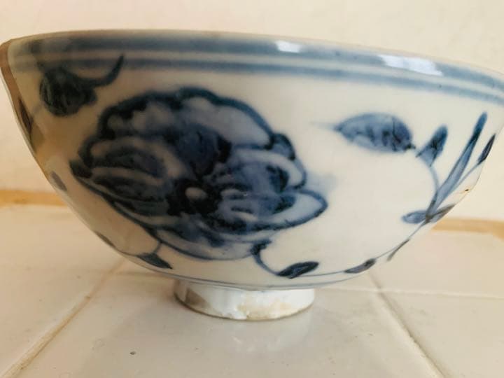 中国明時代染付(青花)お茶碗