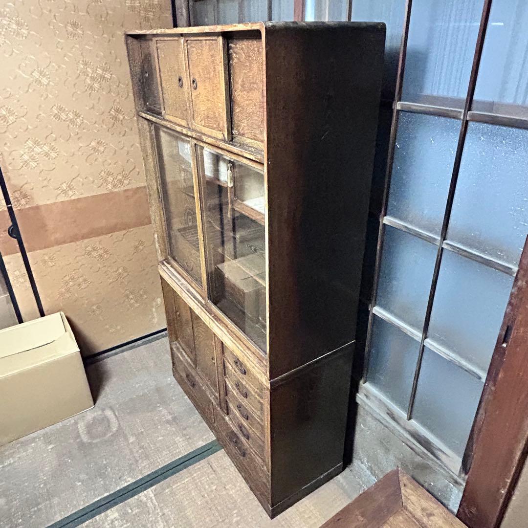 昭和レトロ 欅杢 茶箪笥 水屋箪笥 古民家家具
