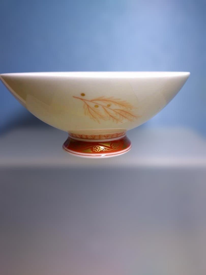 赤絵風景画茶碗