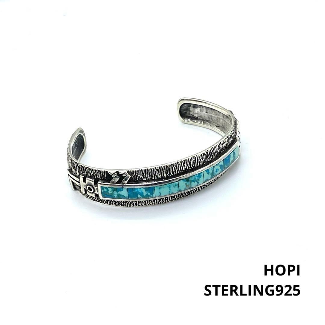 nn ●HOPI・ホピ族ココペリ●ターコイズ●シルバーバングル●ビンテージ