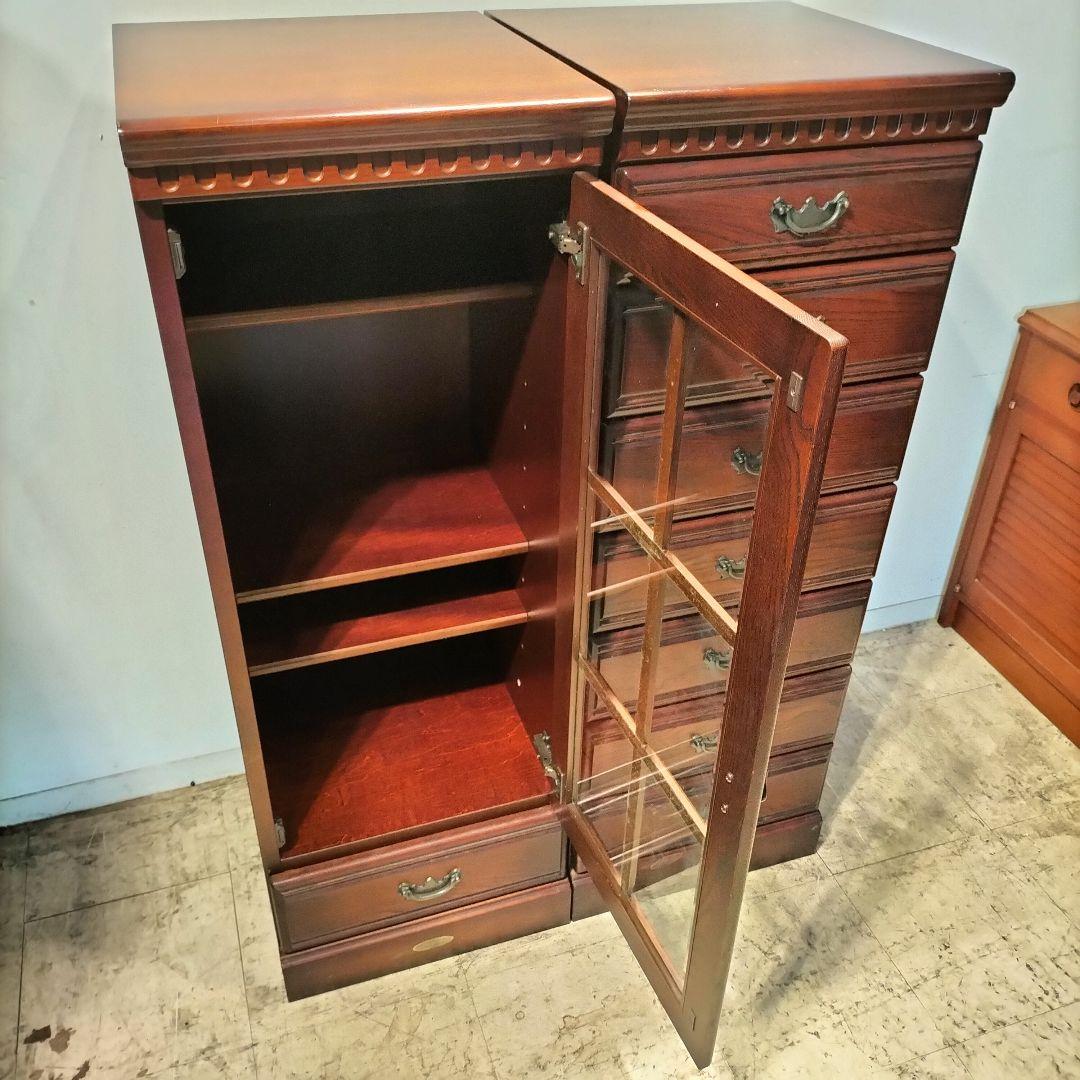 M♦ぽぽ送料込IDF太田長　Atlanta　7段チェストキャビネット　栗材