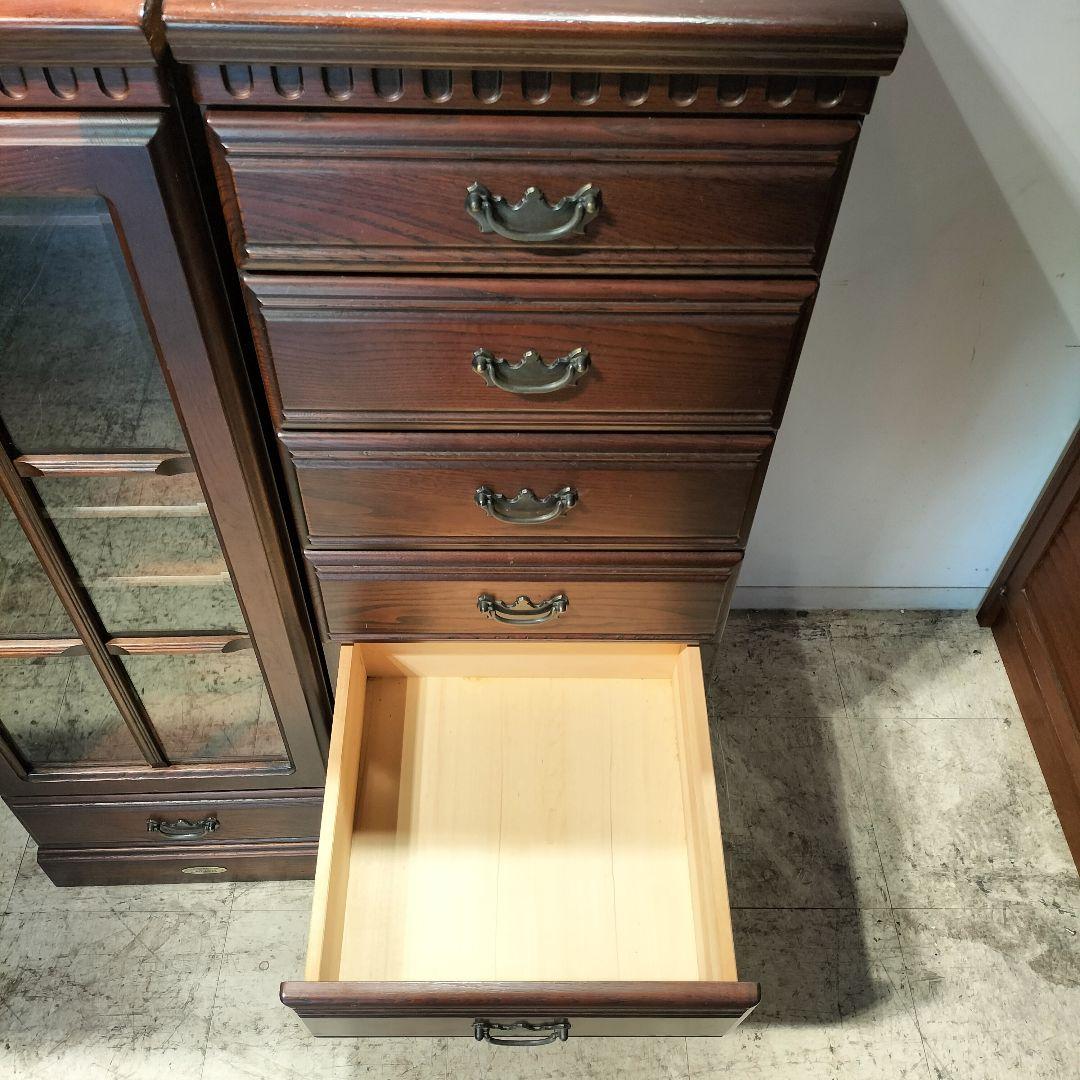 M♦ぽぽ送料込IDF太田長　Atlanta　7段チェストキャビネット　栗材