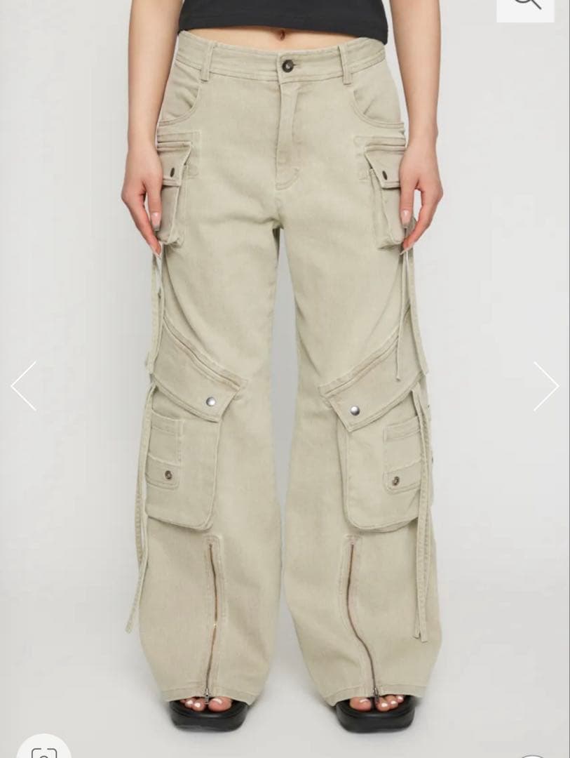 みーlagua gem WIDE FLARE CARGO パンツ