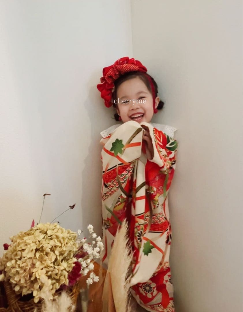 つ*ま様 七五三　七五三髪飾り　ヘッドドレス　着物髪飾り　リメイク髪飾り　022