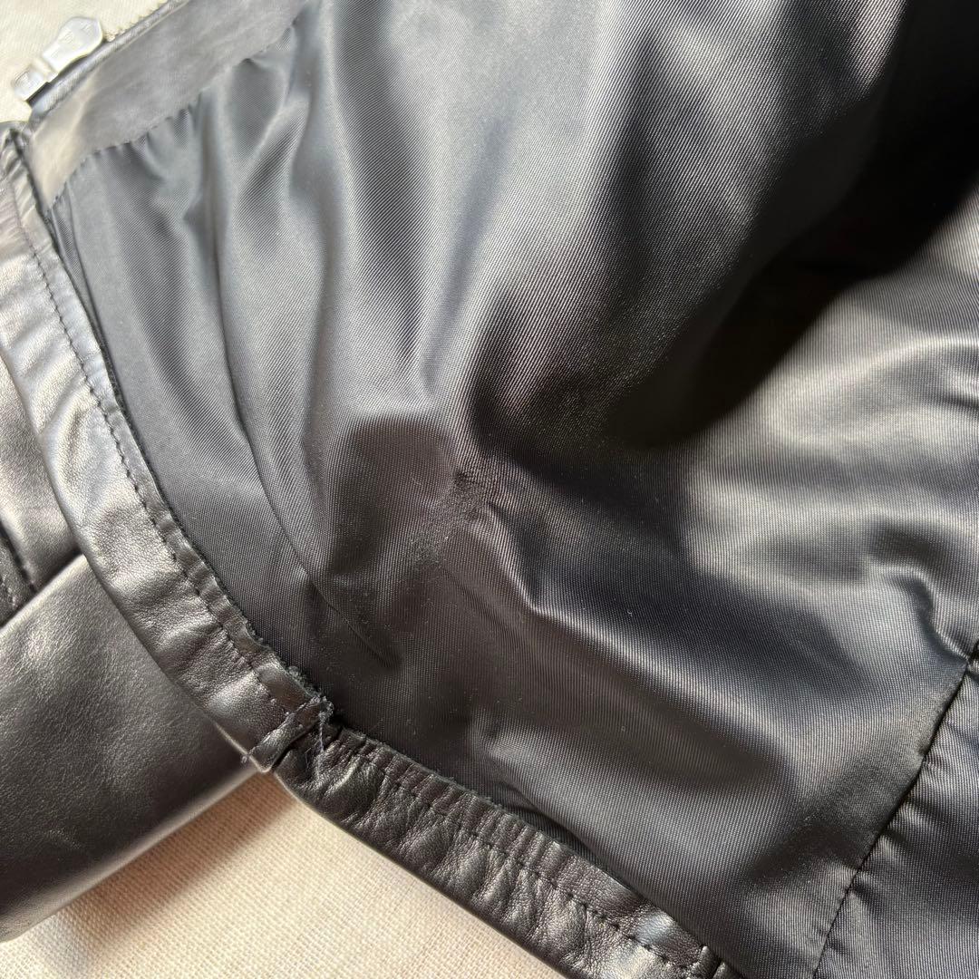 美品 Schott ショット7209 ブラック レザートラッカージャケット 36