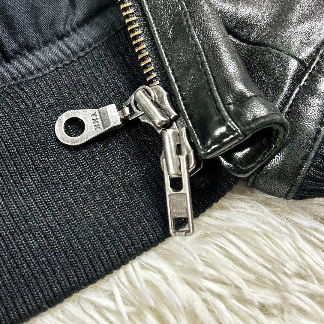 アーバンリサーチ ラムレザー シングルライダースジャケット Lサイズ ブラック