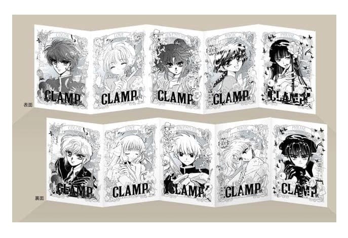 CLAMP展開幕記念限定特典 5連カードセットレイアース獅堂光他＆台詞ステッカー