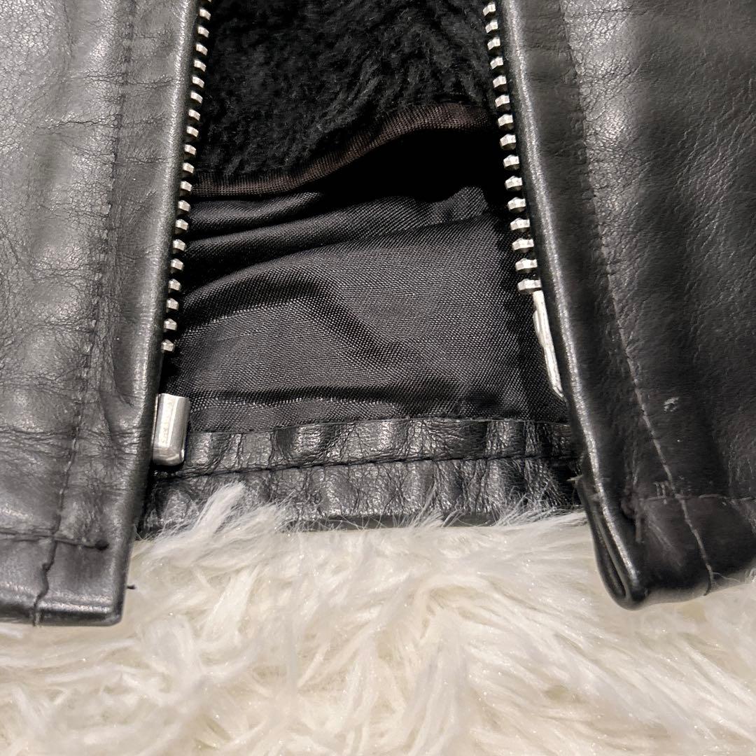 Schott ショット レザージャケット牛革 32 シングルライダース 黒USA