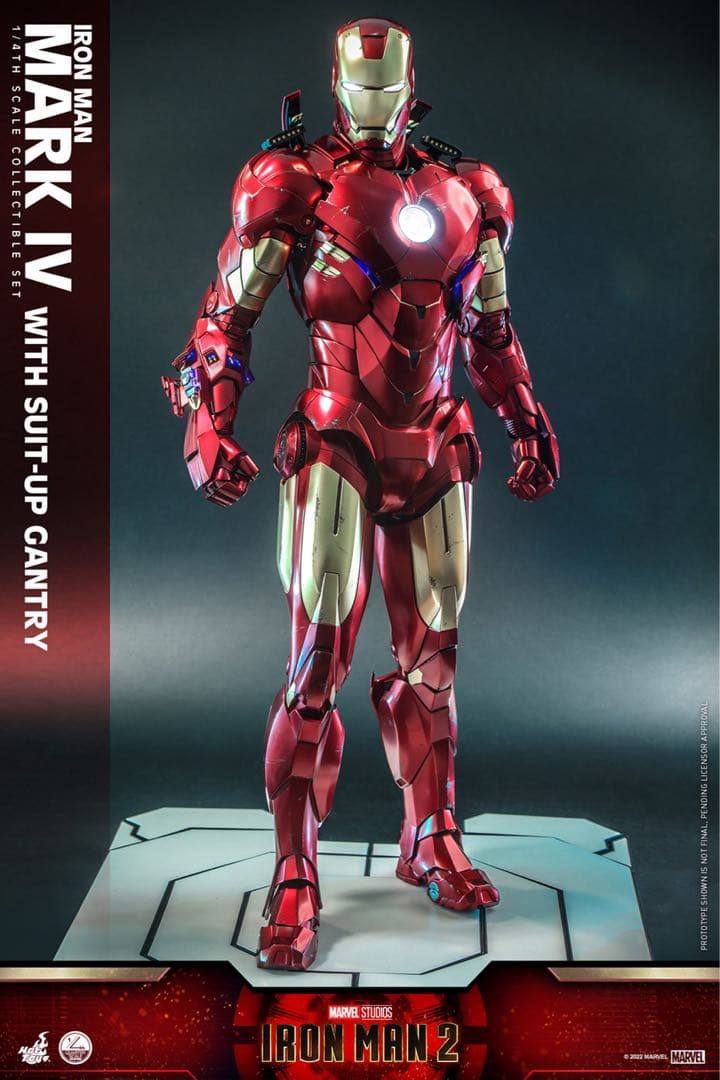 【輸送箱未開封】クオータースケール アイアンマンマーク４パワードスーツ装着機付き