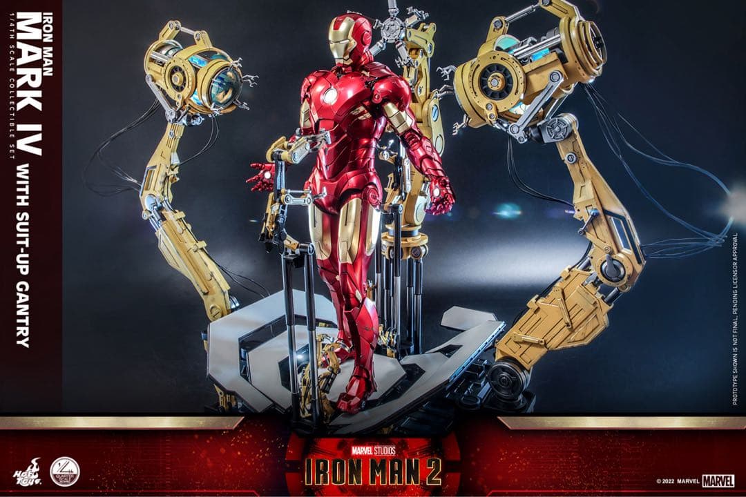 【輸送箱未開封】クオータースケール アイアンマンマーク４パワードスーツ装着機付き