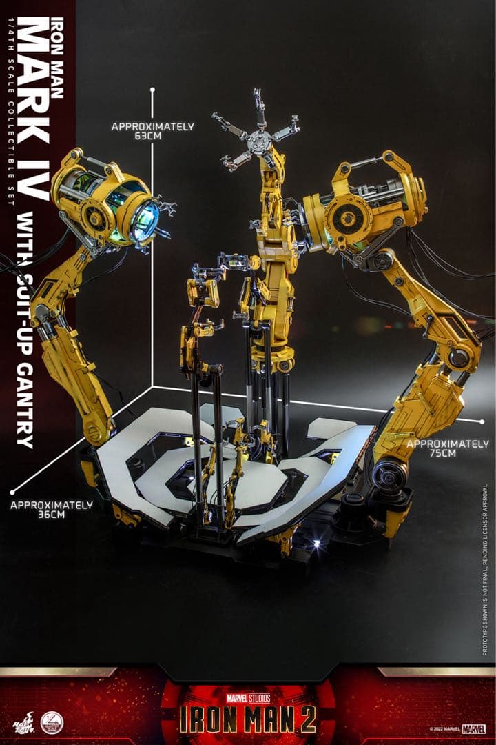 【輸送箱未開封】クオータースケール アイアンマンマーク４パワードスーツ装着機付き