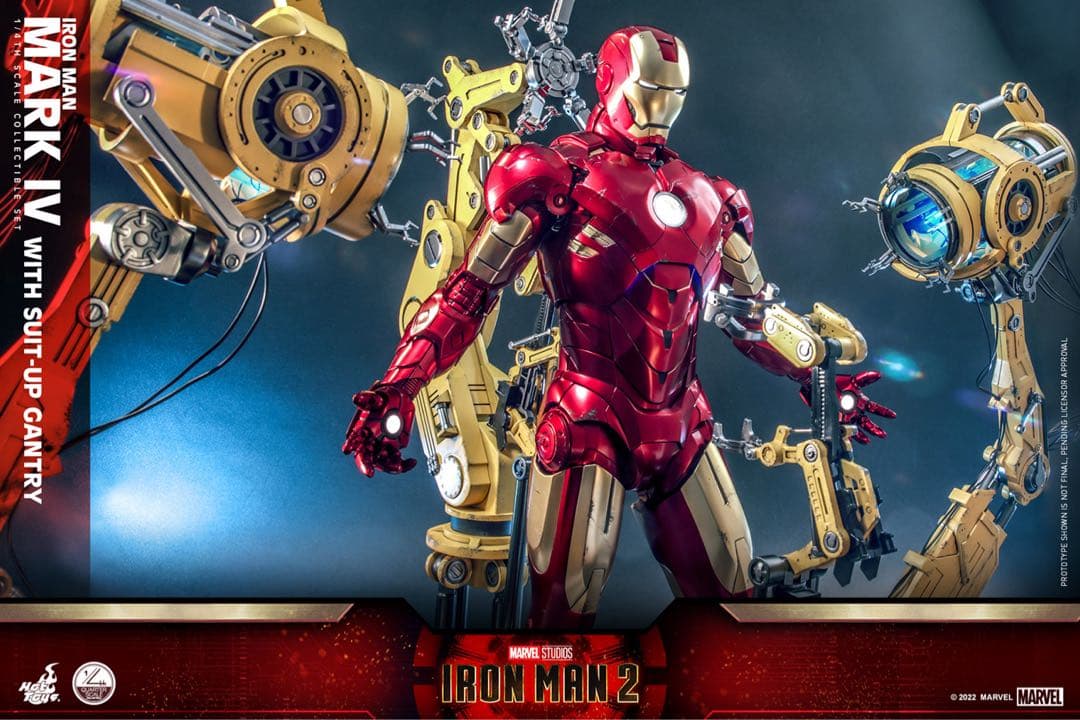 【輸送箱未開封】クオータースケール アイアンマンマーク４パワードスーツ装着機付き