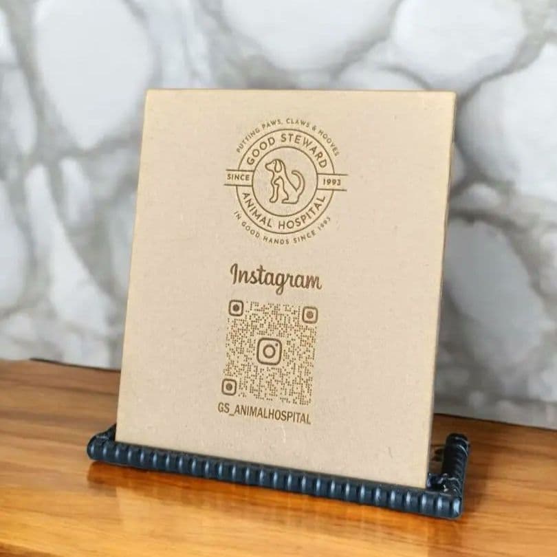 アイアンでシンプルなスタンド　QRコードスタンド製作します☆　【看板　開店祝い