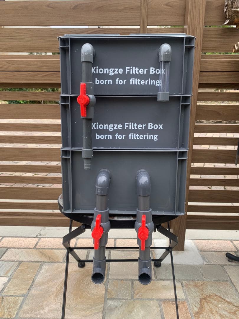 水槽池用フィルター外部式濾過器装置25W水中ポンプ 濾過材2段付き　アクアリウム