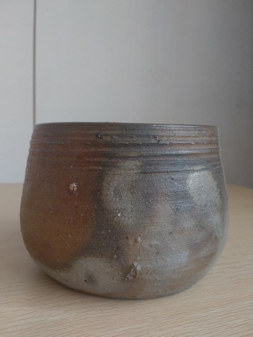 【備前名工】乗松俊行　建水　茶道具　生花　窯変　茶碗　金重陶陽　山本陶秀　藤原啓