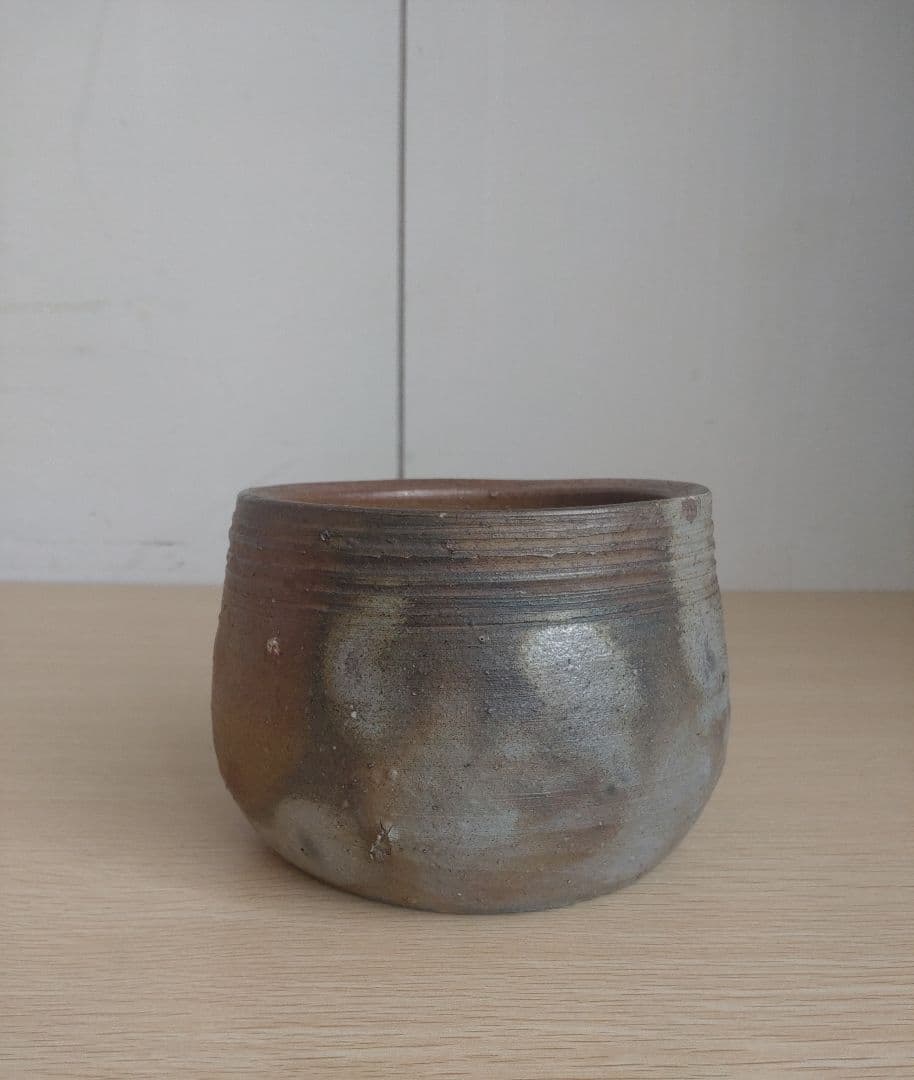 【備前名工】乗松俊行　建水　茶道具　生花　窯変　茶碗　金重陶陽　山本陶秀　藤原啓