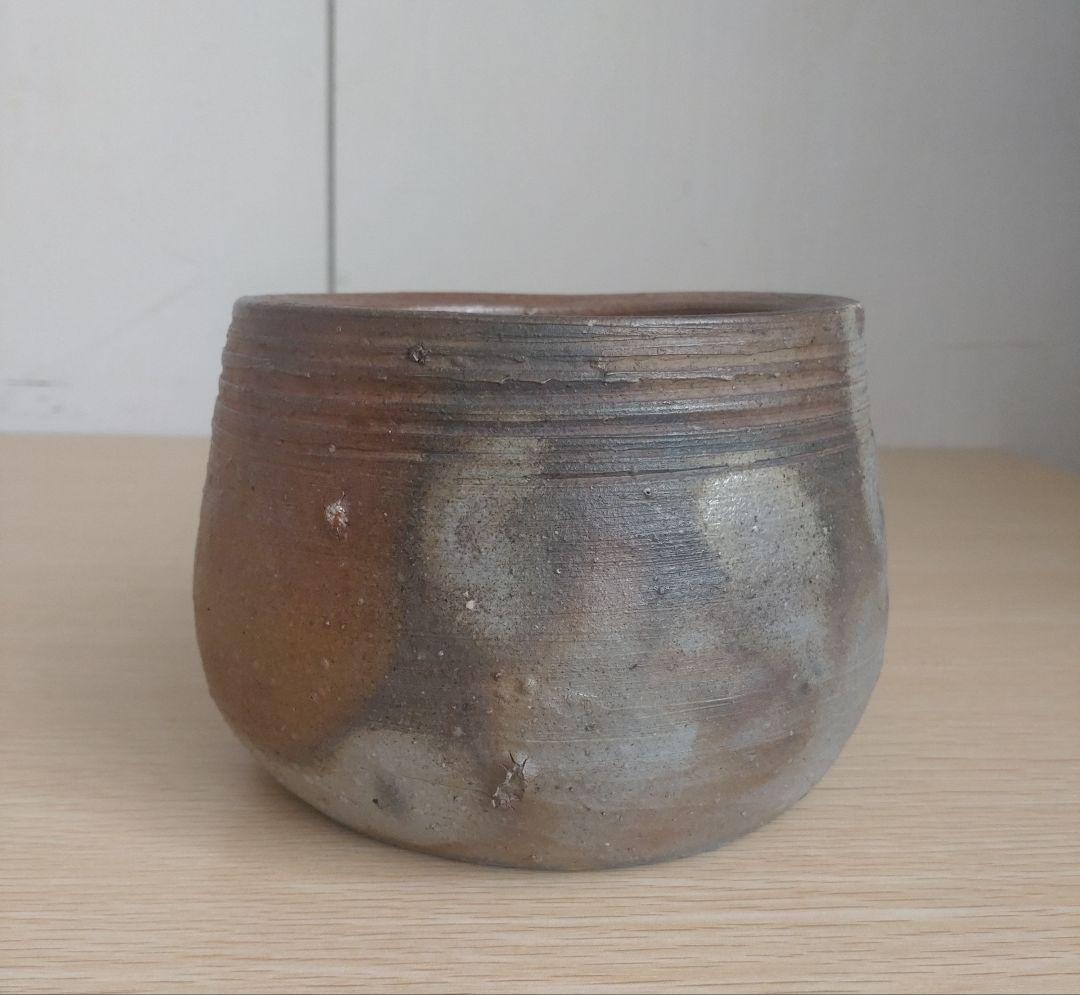 【備前名工】乗松俊行　建水　茶道具　生花　窯変　茶碗　金重陶陽　山本陶秀　藤原啓