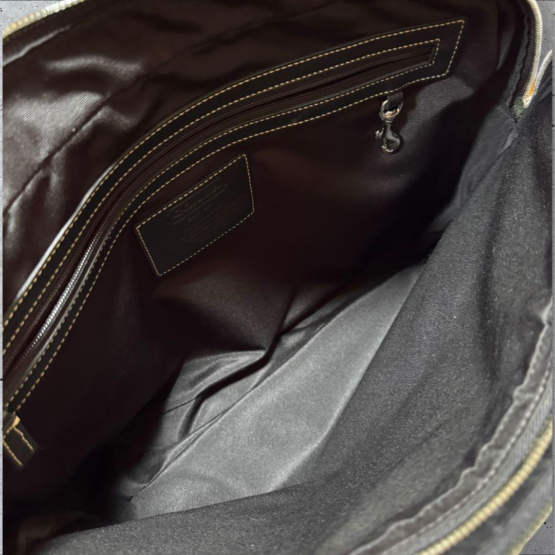 COACH コーチ 2way ブラック レザー ビジネスバッグ 肩掛け斜め掛け