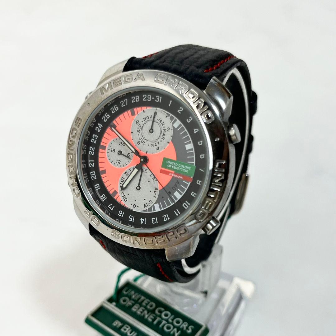 【稼働】 BENETTON BULOVA BN101 クロノグラフ 腕時計