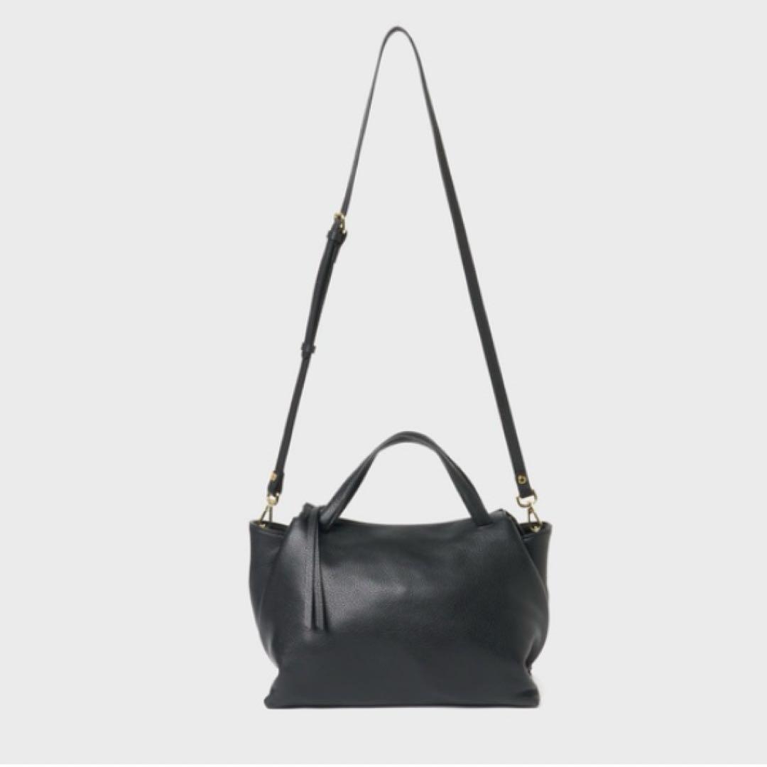 【美品】GIANNI CHIARINI オリガミ M 2wayバッグ 黒