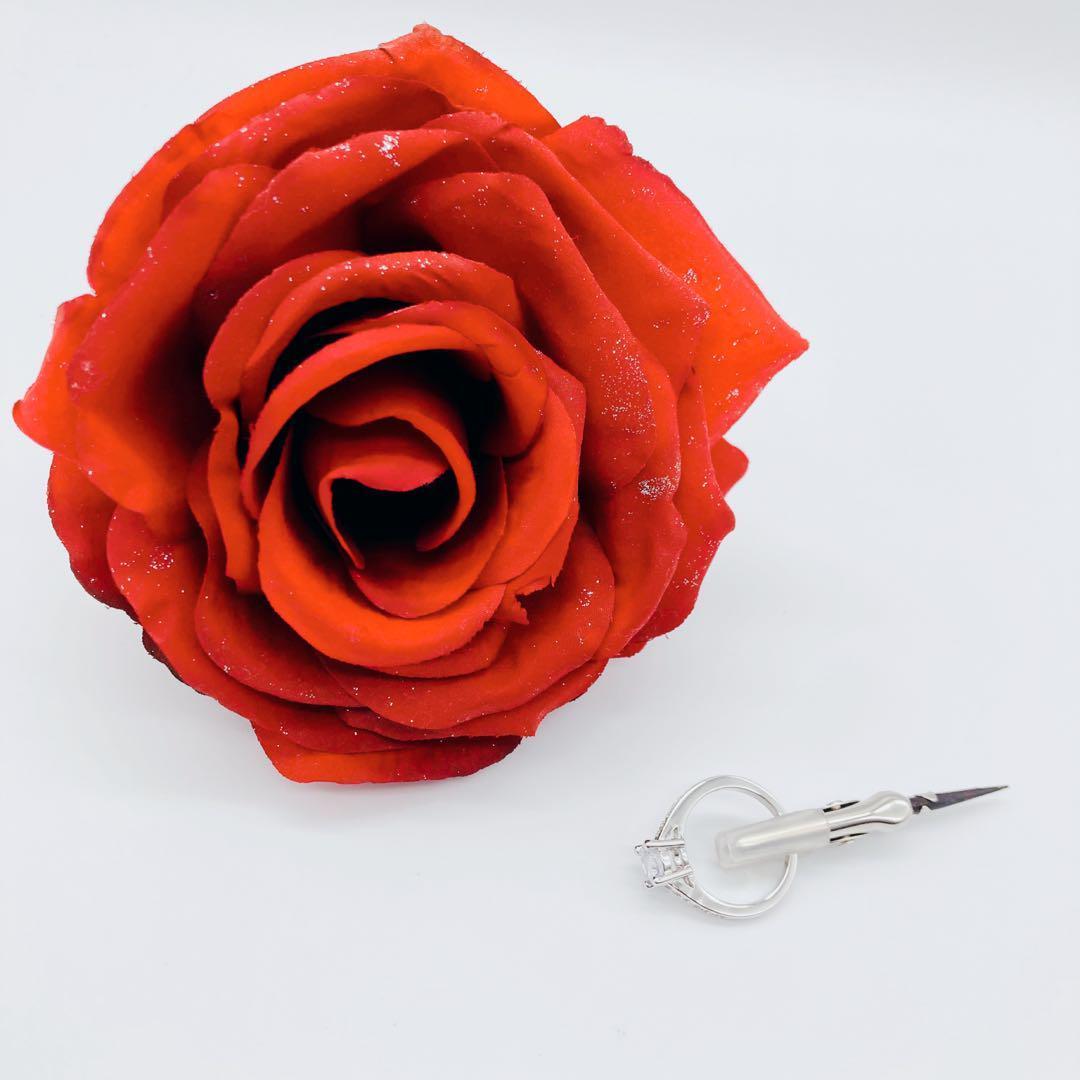 本当に履けるガラスの靴 エマ EMMA デコレーションハート リングバラ付き