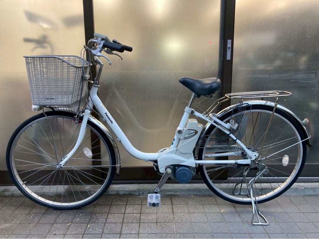 中古電動自転車 パナソニック リチウムビビSXホワイト 26インチ 横浜