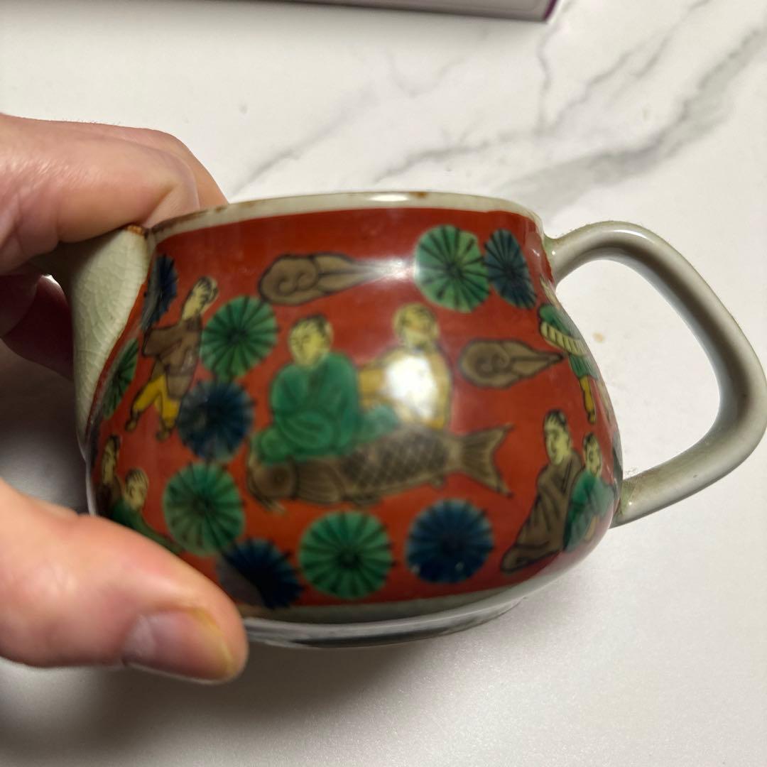 九谷 茶壷 急須 青木木米 古い茶碗