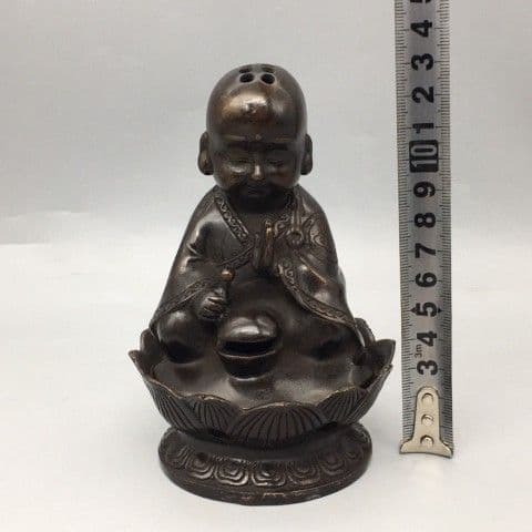 仏教美術 小坊主薫香炉 香道具 茶台置物 銅製品 装飾品 工芸品