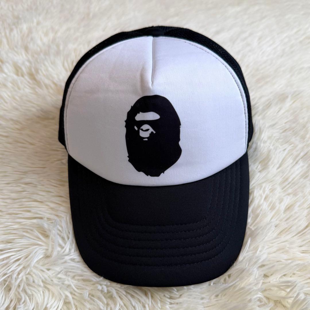 レア A BATHING APE ベースボールキャップ 猿 ロゴ NIGO