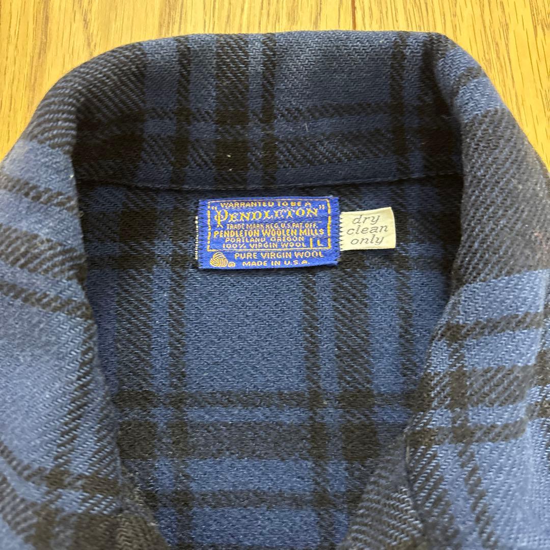 ペンドルトン　ウールジャケット　青黒