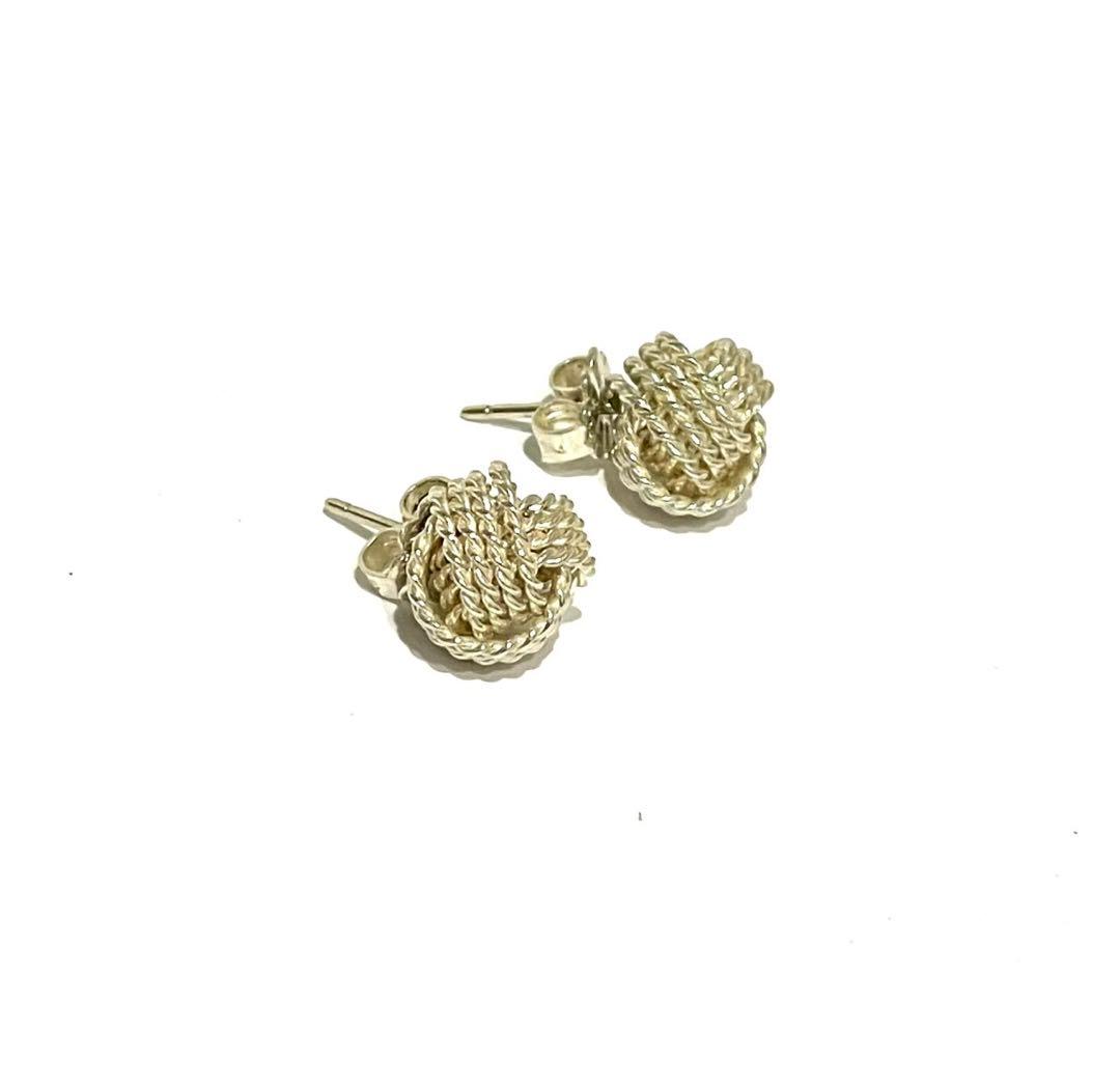 △TIFFANY & CO. サマセット メッシュツイストノット ピアス 925