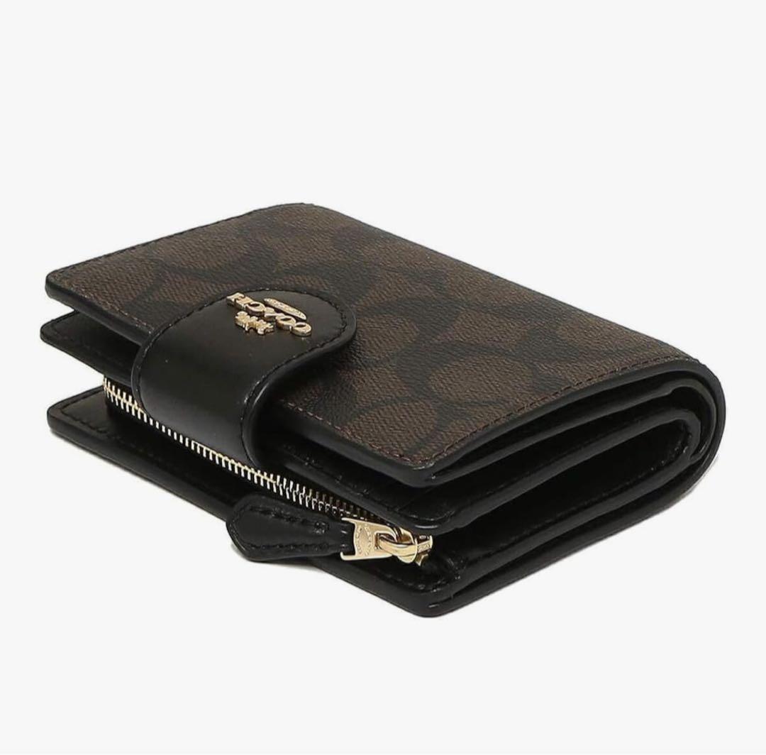 chang COACH 二つ折り財布 ダークブラウン
