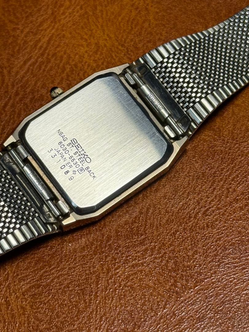 A111希少 稼動品 SEIKO DOLCE レクタンギュラー80年代