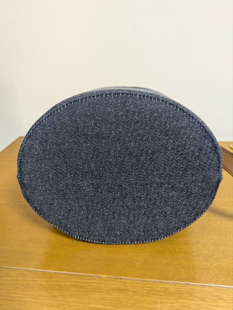 FURLA デニム素材ダークブルー2Wayバケツバッグ