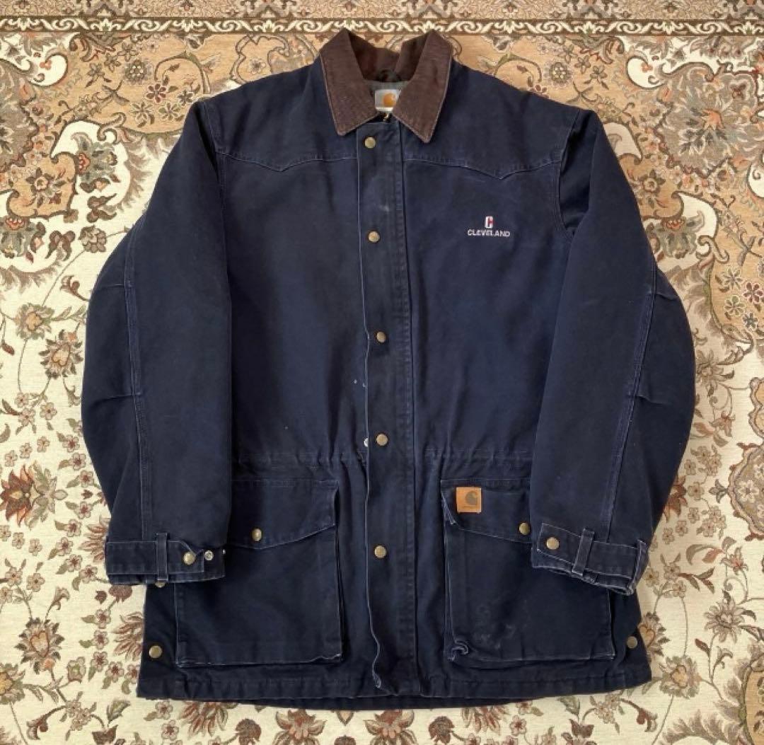 古着　Carhartt ネイビー ジャケット C52MDT