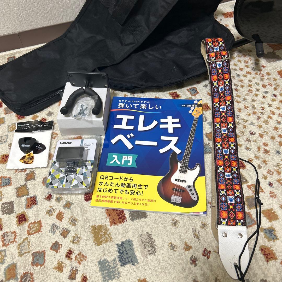 legendジャズベースタイプ珍しいヘッドブラック➕スタートセット