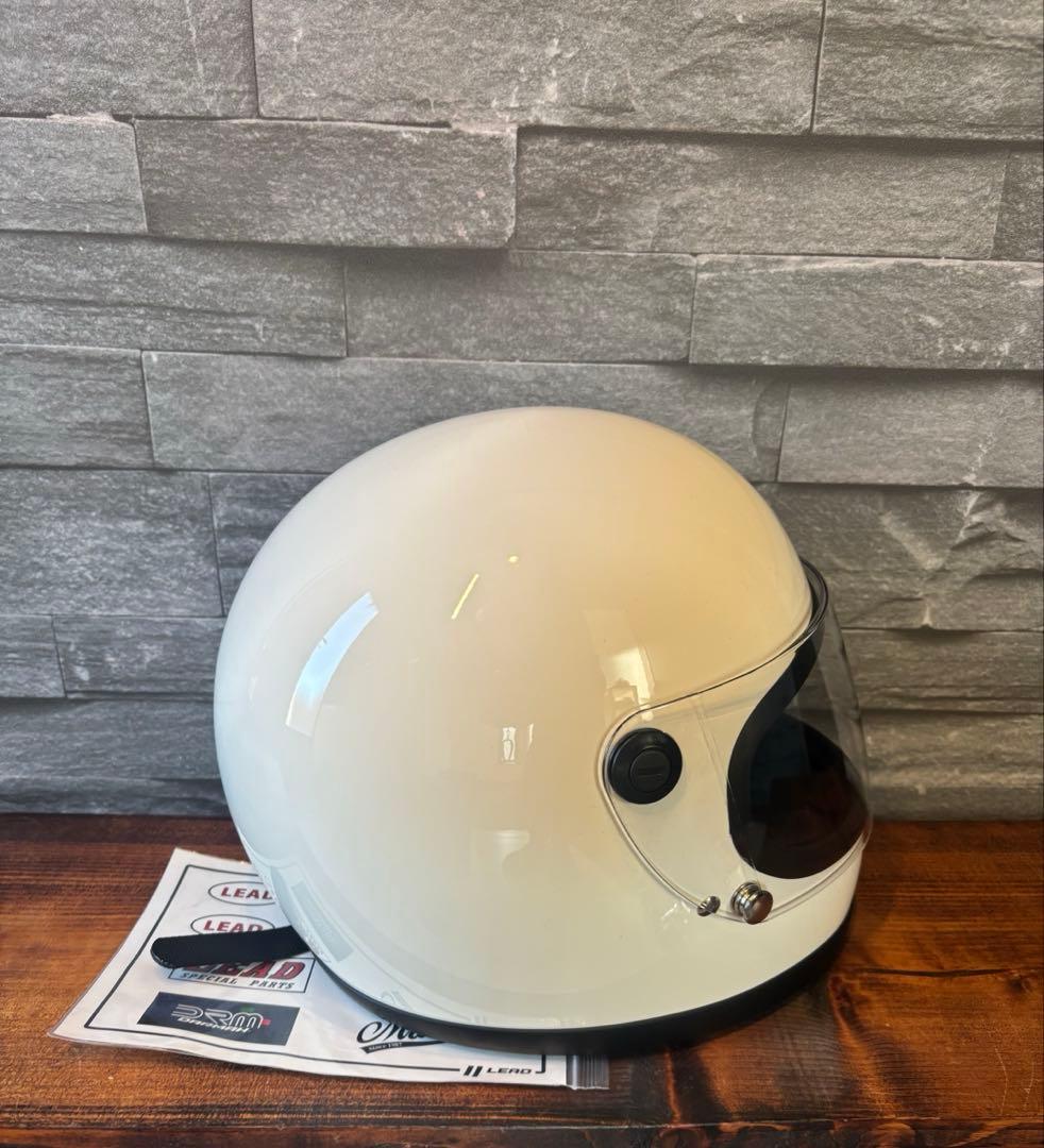 LEAD フルフェイス ホワイト RX-100R スモークシールド付き。 族ヘル