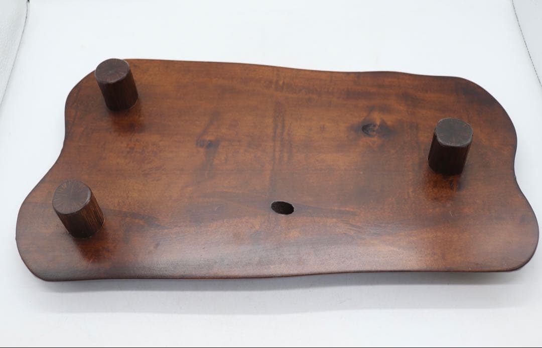 美品　軽井沢彫　桜　木製足付花台　茶道具　伝統工藝　送料込み251013