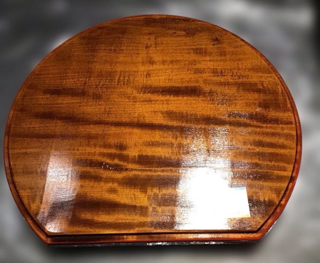 赤い漆器 膳 花柄付き